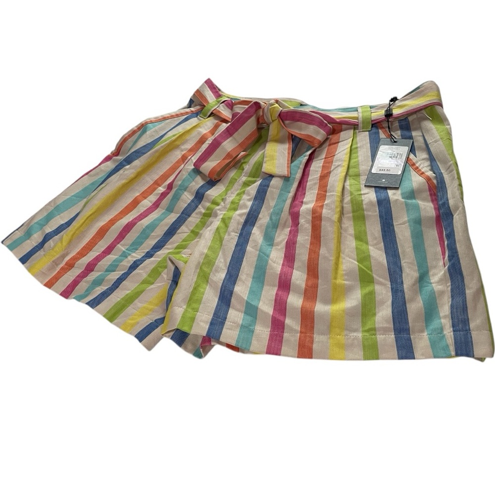 3/$18 Tommy Hilfiger Multicolor Striped Women's Shorts Tie Waist NWT